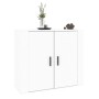 Aparador de madera contrachapada blanco 80x33x70 cm de vidaXL, Aparadores - Ref: Foro24-816560, Precio: 88,46 €, Descuento: %