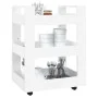 Carrito de cocina madera contrachapada blanco 60x45x80 cm de vidaXL, Carros de cocina y comedor - Ref: Foro24-816816, Precio:...