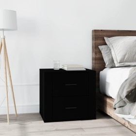 Mesita de noche color negro 50x39x47 cm de vidaXL, Taquillas y armarios de almacenamiento - Ref: Foro24-816705, Precio: 57,95...