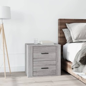 Mesita de noche gris Sonoma 50x39x47 cm de vidaXL, Taquillas y armarios de almacenamiento - Ref: Foro24-816710, Precio: 70,87...