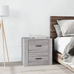 Mesita de noche gris Sonoma 50x39x47 cm de vidaXL, Taquillas y armarios de almacenamiento - Ref: Foro24-816710, Precio: 69,74...