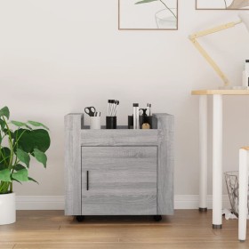 Carrito de escritorio contrachapada gris Sonoma 60x45x60 cm de vidaXL, Carros e islas - Ref: Foro24-816614, Precio: 54,76 €, ...