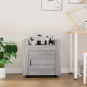 Carrito de escritorio contrachapada gris Sonoma 60x45x60 cm de vidaXL, Carros e islas - Ref: Foro24-816614, Precio: 54,16 €, ...