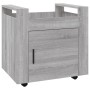 Carrito de escritorio contrachapada gris Sonoma 60x45x60 cm de vidaXL, Carros e islas - Ref: Foro24-816614, Precio: 54,76 €, ...