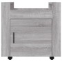 Carrito de escritorio contrachapada gris Sonoma 60x45x60 cm de vidaXL, Carros e islas - Ref: Foro24-816614, Precio: 54,76 €, ...
