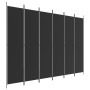 Biombo divisor de 6 paneles de tela negro 300x220 cm de vidaXL, Divisores de ambientes - Ref: Foro24-350209, Precio: 58,88 €,...