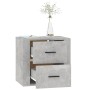 Mesita de noche de pared color gris hormigón 50x36x47 cm de vidaXL, Taquillas y armarios de almacenamiento - Ref: Foro24-8168...