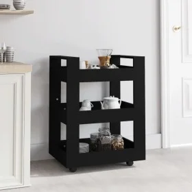 Küchenwagen aus Sperrholz schwarz 60x45x80 cm von vidaXL, Küchen- und Speisewagen - Ref: Foro24-816817, Preis: 58,38 €, Rabat...
