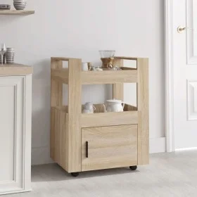 Oak-colored plywood kitchen cart 60x45x80 cm by vidaXL, Kitchen and dining carts - Ref: Foro24-816827, Price: 76,22 €, Discou...