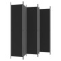 Biombo divisor de 6 paneles de tela negro 300x220 cm de vidaXL, Divisores de ambientes - Ref: Foro24-350209, Precio: 58,88 €,...