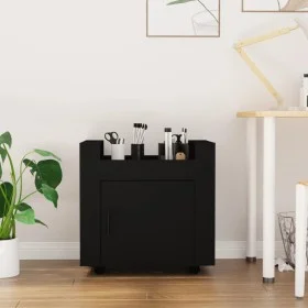 Desktop cart made of black plywood, measuring 60x45x60 cm. by vidaXL, Cars and islands - Ref: Foro24-816609, Price: 58,46 €, ...