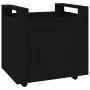 Carrito de escritorio madera contrachapada negro 60x45x60 cm de vidaXL, Carros e islas - Ref: Foro24-816609, Precio: 58,46 €,...