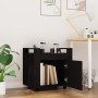 Carrito de escritorio madera contrachapada negro 60x45x60 cm de vidaXL, Carros e islas - Ref: Foro24-816609, Precio: 59,17 €,...