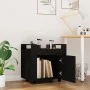 Carrito de escritorio madera contrachapada negro 60x45x60 cm de vidaXL, Carros e islas - Ref: Foro24-816609, Precio: 58,46 €,...