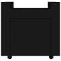 Carrito de escritorio madera contrachapada negro 60x45x60 cm de vidaXL, Carros e islas - Ref: Foro24-816609, Precio: 59,17 €,...