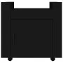 Carrito de escritorio madera contrachapada negro 60x45x60 cm de vidaXL, Carros e islas - Ref: Foro24-816609, Precio: 58,46 €,...