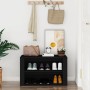 Mueble zapatero de madera contrachapada negro 75x35x45 cm de vidaXL, Zapateros y organizadores de calzado - Ref: Foro24-81689...