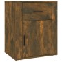 Mesita de noche madera contrachapada roble ahumado 50x36x60 cm de vidaXL, Mesitas de noche - Ref: Foro24-816725, Precio: 51,0...