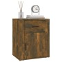 Mesita de noche madera contrachapada roble ahumado 50x36x60 cm de vidaXL, Mesitas de noche - Ref: Foro24-816725, Precio: 51,0...