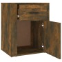 Mesita de noche madera contrachapada roble ahumado 50x36x60 cm de vidaXL, Mesitas de noche - Ref: Foro24-816725, Precio: 51,0...