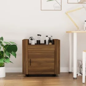 Oak brown plywood desk cart 60x45x60 cm by vidaXL, Cars and islands - Ref: Foro24-816615, Price: 54,27 €, Discount: %