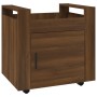 Carrito de escritorio contrachapada marrón roble 60x45x60 cm de vidaXL, Carros e islas - Ref: Foro24-816615, Precio: 54,87 €,...