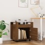 Carrito de escritorio contrachapada marrón roble 60x45x60 cm de vidaXL, Carros e islas - Ref: Foro24-816615, Precio: 54,87 €,...