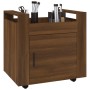 Carrito de escritorio contrachapada marrón roble 60x45x60 cm de vidaXL, Carros e islas - Ref: Foro24-816615, Precio: 54,87 €,...
