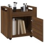 Carrito de escritorio contrachapada marrón roble 60x45x60 cm de vidaXL, Carros e islas - Ref: Foro24-816615, Precio: 54,87 €,...