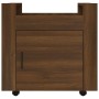 Carrito de escritorio contrachapada marrón roble 60x45x60 cm de vidaXL, Carros e islas - Ref: Foro24-816615, Precio: 54,87 €,...
