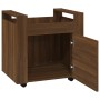 Carrito de escritorio contrachapada marrón roble 60x45x60 cm de vidaXL, Carros e islas - Ref: Foro24-816615, Precio: 54,87 €,...