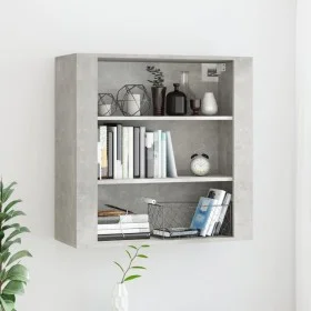 Armario de pared madera contrachapada gris hormigón 80x33x80 cm de vidaXL, Aparadores - Ref: Foro24-816596, Precio: 80,38 €, ...