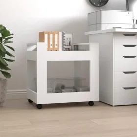 Carrito de escritorio madera contrachapada blanco 60x45x60 cm de vidaXL, Carros e islas - Ref: Foro24-816600, Precio: 43,97 €...