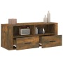 Mueble para TV madera contrachapada roble ahumado 100x35x40 cm de vidaXL, Muebles TV - Ref: Foro24-816813, Precio: 65,06 €, D...