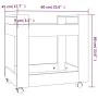 Carrito de escritorio madera contrachapada blanco 60x45x60 cm de vidaXL, Carros e islas - Ref: Foro24-816600, Precio: 43,97 €...