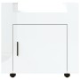 Carrito de escritorio contrachapada blanco brillo 60x45x60 cm de vidaXL, Carros e islas - Ref: Foro24-816610, Precio: 54,45 €...