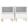 Mesitas de noche 2 unidades color blanco 40x35x50 cm de vidaXL, Mesitas de noche - Ref: Foro24-821795, Precio: 93,63 €, Descu...