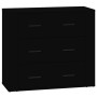Aparador de madera contrachapada negro 80x33x70 cm de vidaXL, Aparadores - Ref: Foro24-816577, Precio: 99,90 €, Descuento: %