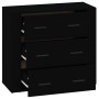 Aparador de madera contrachapada negro 80x33x70 cm de vidaXL, Aparadores - Ref: Foro24-816577, Precio: 99,90 €, Descuento: %