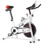 Bicicleta estática con sensores de pulso blanca y roja de vidaXL, Bicicletas estáticas - Ref: Foro24-92136, Precio: 274,94 €,...