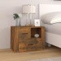 Mesita de noche madera contrachapada roble ahumado 60x36x45 cm de vidaXL, Mesitas de noche - Ref: Foro24-816741, Precio: 52,1...