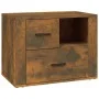 Mesita de noche madera contrachapada roble ahumado 60x36x45 cm de vidaXL, Mesitas de noche - Ref: Foro24-816741, Precio: 43,9...