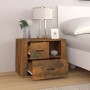Mesita de noche madera contrachapada roble ahumado 60x36x45 cm de vidaXL, Mesitas de noche - Ref: Foro24-816741, Precio: 52,1...