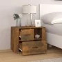 Mesita de noche madera contrachapada roble ahumado 60x36x45 cm de vidaXL, Mesitas de noche - Ref: Foro24-816741, Precio: 43,9...