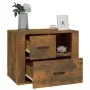 Mesita de noche madera contrachapada roble ahumado 60x36x45 cm de vidaXL, Mesitas de noche - Ref: Foro24-816741, Precio: 43,9...