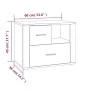 Mesita de noche madera contrachapada roble ahumado 60x36x45 cm de vidaXL, Mesitas de noche - Ref: Foro24-816741, Precio: 43,9...