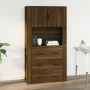 Armario de pared madera contrachapada marrón roble 80x33x80 cm de vidaXL, Aparadores - Ref: Foro24-816591, Precio: 65,03 €, D...