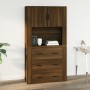 Armario de pared madera contrachapada marrón roble 80x33x80 cm de vidaXL, Aparadores - Ref: Foro24-816591, Precio: 68,17 €, D...