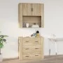 Armario de pared madera contrachapada roble sonoma 80x33x80 cm de vidaXL, Aparadores - Ref: Foro24-816587, Precio: 87,68 €, D...