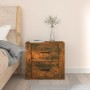 Mesita de noche de pared color roble ahumado 50x36x47 cm de vidaXL, Taquillas y armarios de almacenamiento - Ref: Foro24-8168...
